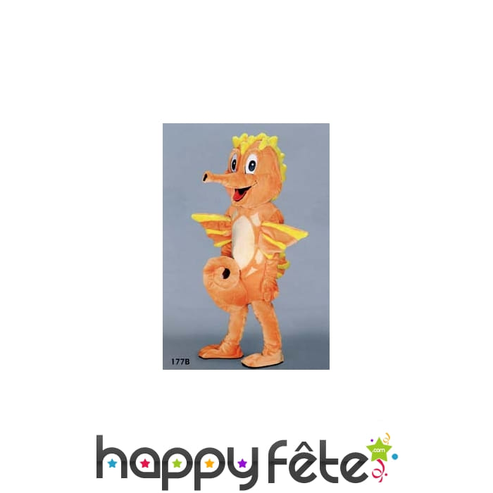 Mascotte hippocampe orange