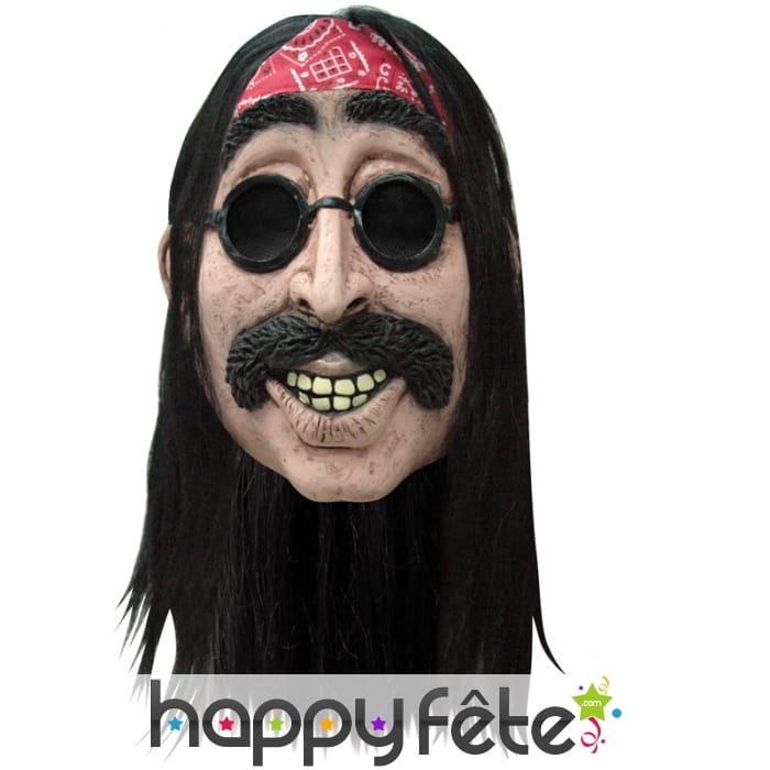Masque intégral d'homme hippe à long cheveux