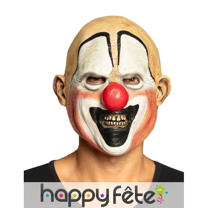 Masque intégral de clown chauve pour adulte