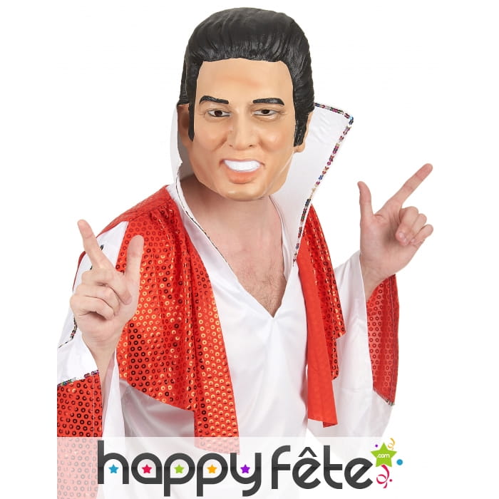 Masque intégral de Elvis en plastique souple
