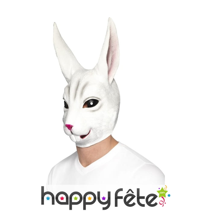 Masque intégral de lapin blanc
