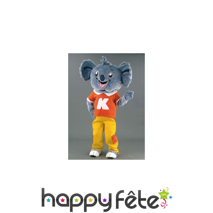 Mascotte koala habillé