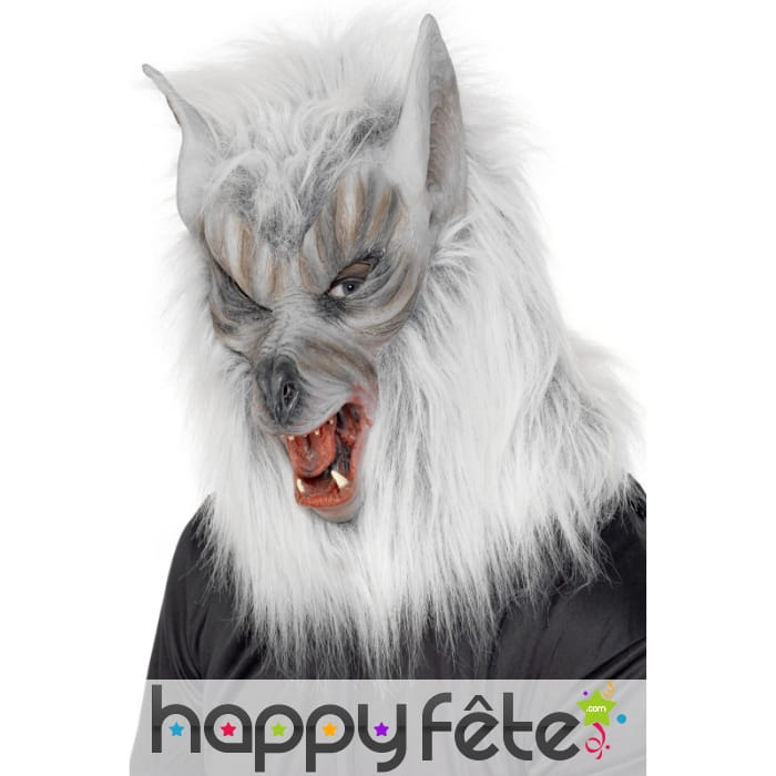 Masque loup argent