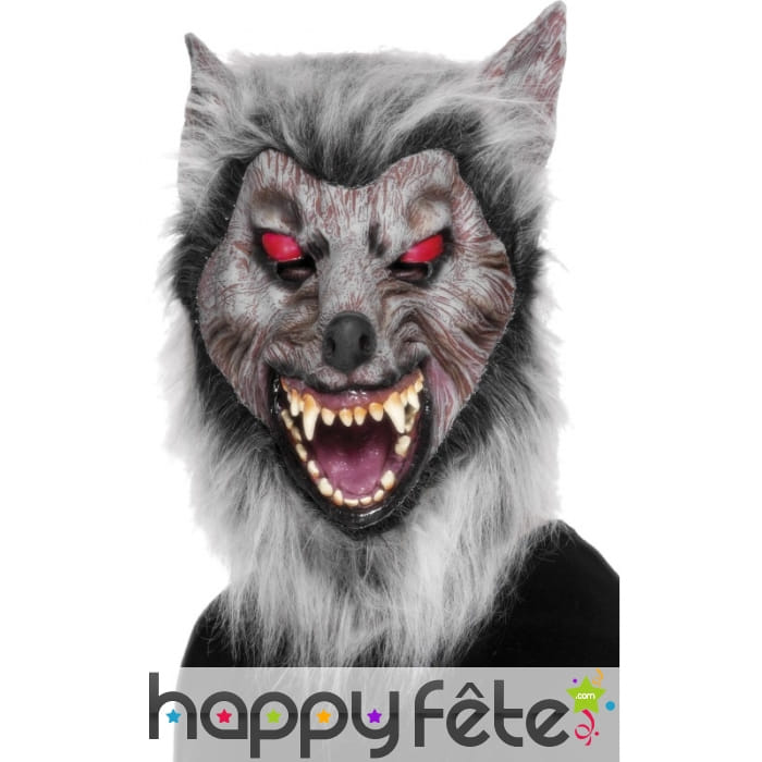 Masque loup avec cheveux