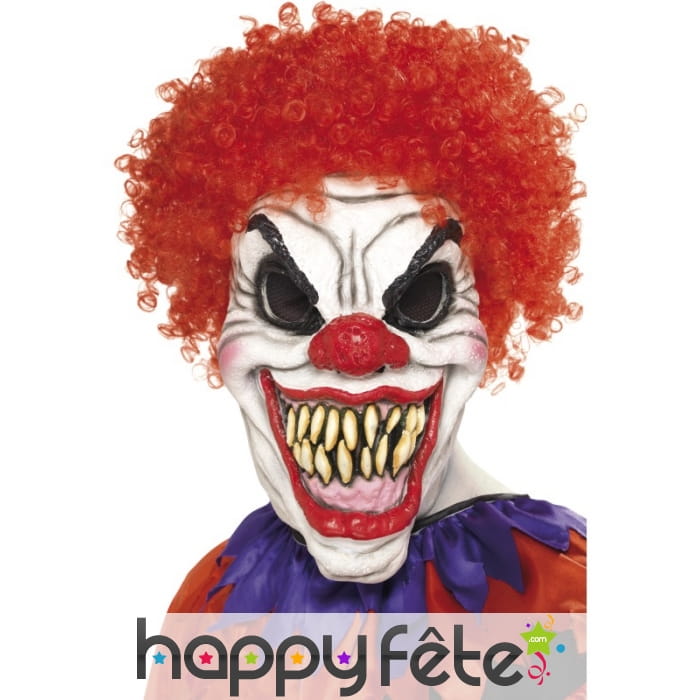 Masque latex clown effrayant