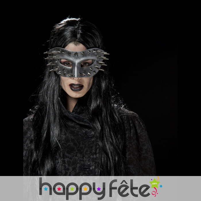 Masque loup clouté imitation métal