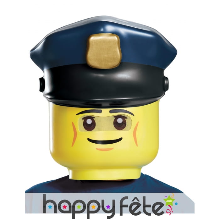 Masque Légo de policier pour enfant