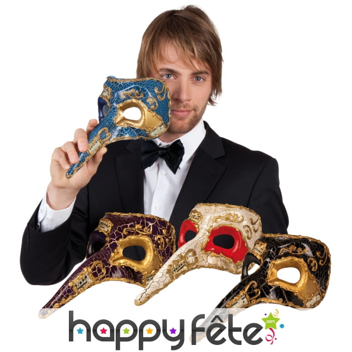 Masque loup docteur peste décoré