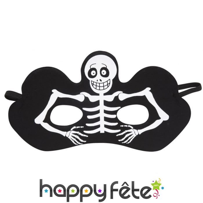 Masque loup imprimé squelette rigolo