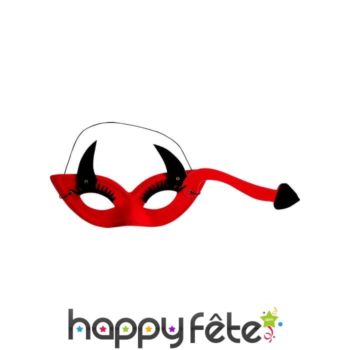 Masque loup rouge de diable fourchu
