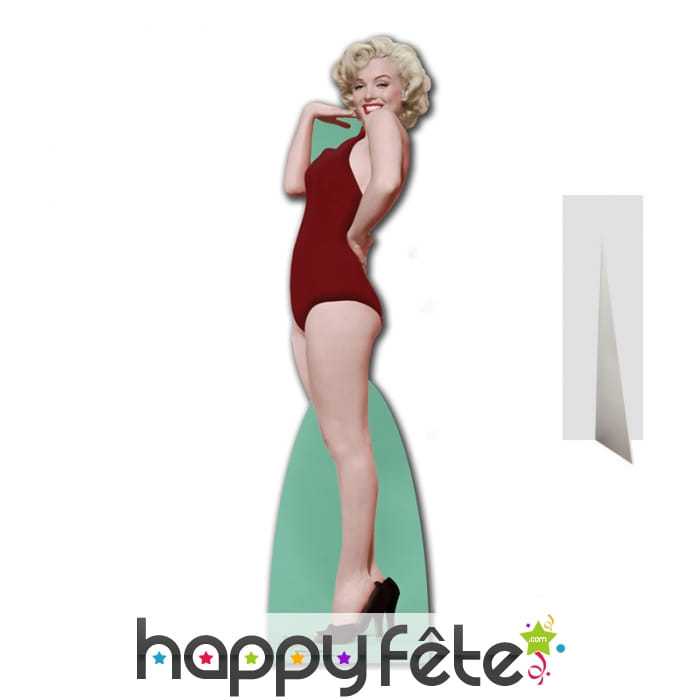 Marilyn Monroe en maillot rouge, carton plat