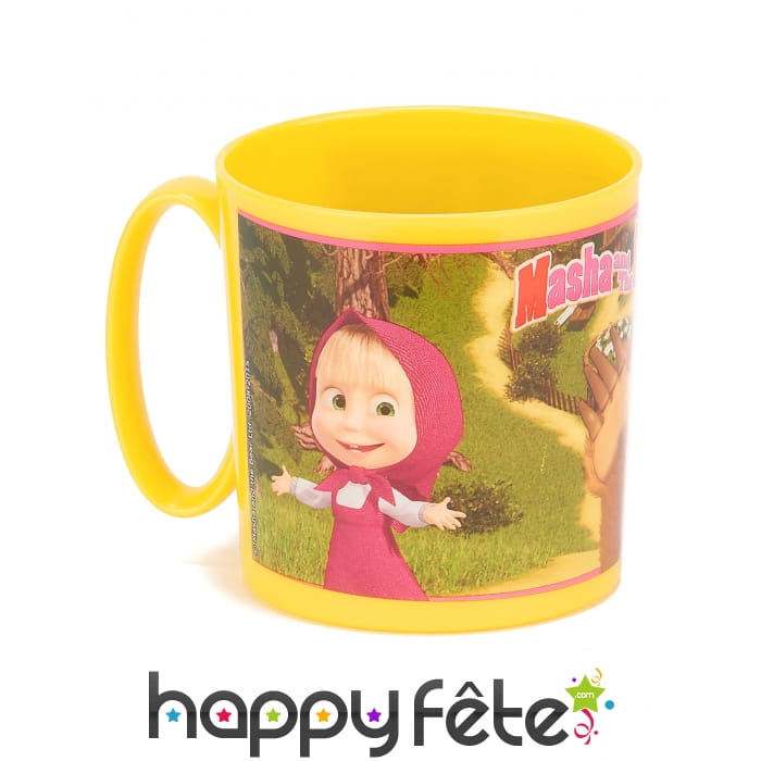 Mug Masha et Michka en plastique rigide