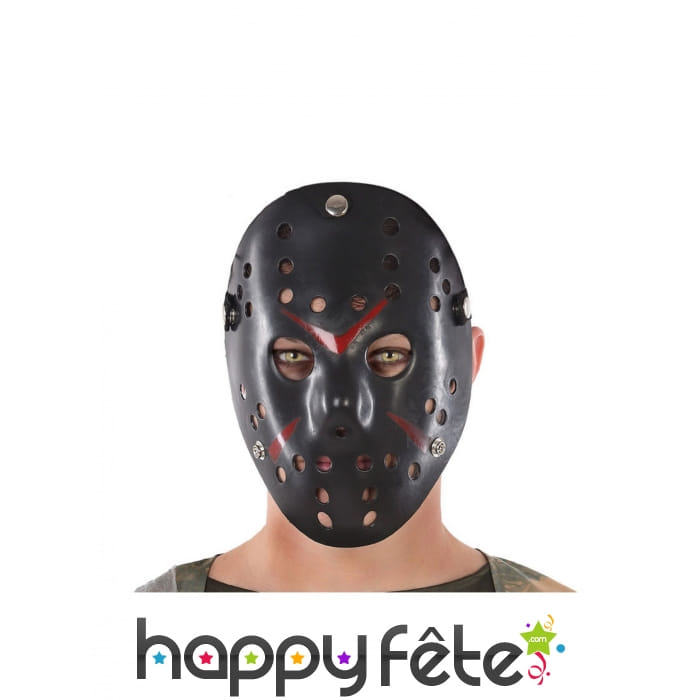 Masque noir de joueur de hockey tueur pour adulte