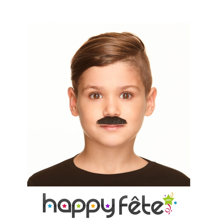 Moustache noire pour enfant adhésive