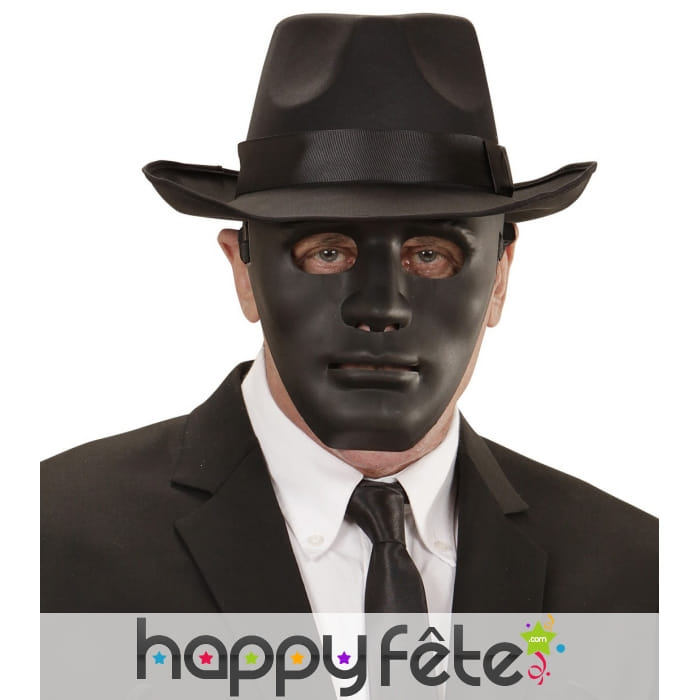 Masque noir uni de visage