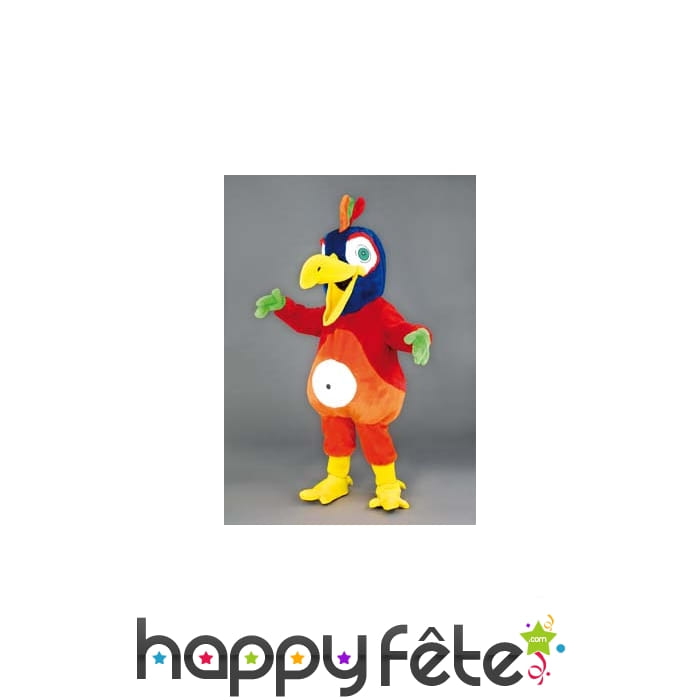 Mascotte perroquet amusant