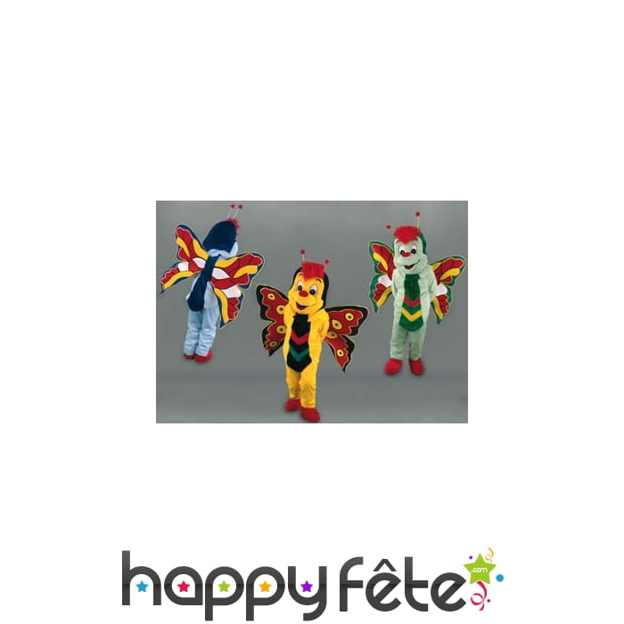 Mascotte papillon coloré