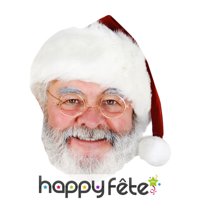 Masque plat de père Noël en carton