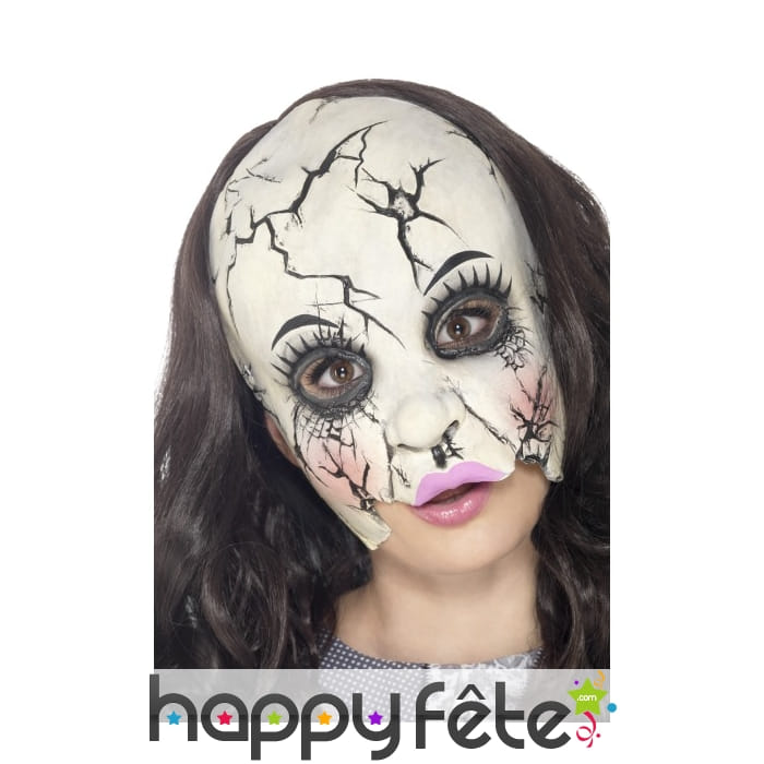 Masque poupée de porcelaine brisée
