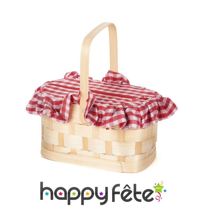 Mini panier de pique-nique tressé