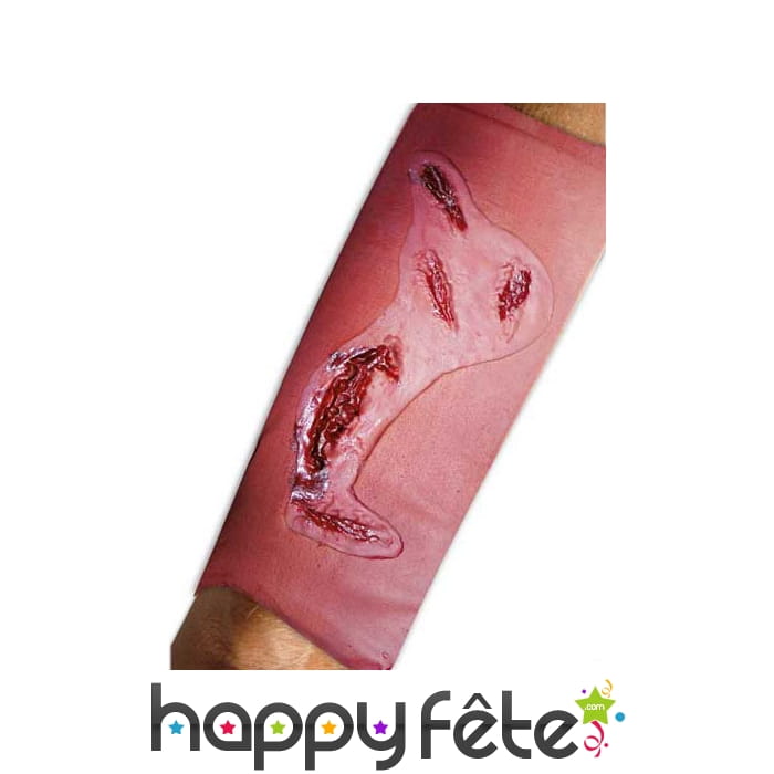 Manchon plaie en sang avec coléoptère