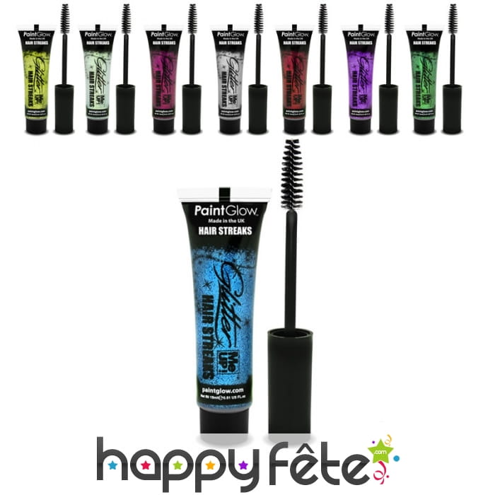 Maquillage pour mèches de cheveux pailletées