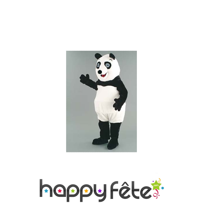Mascotte panda noir et blanc