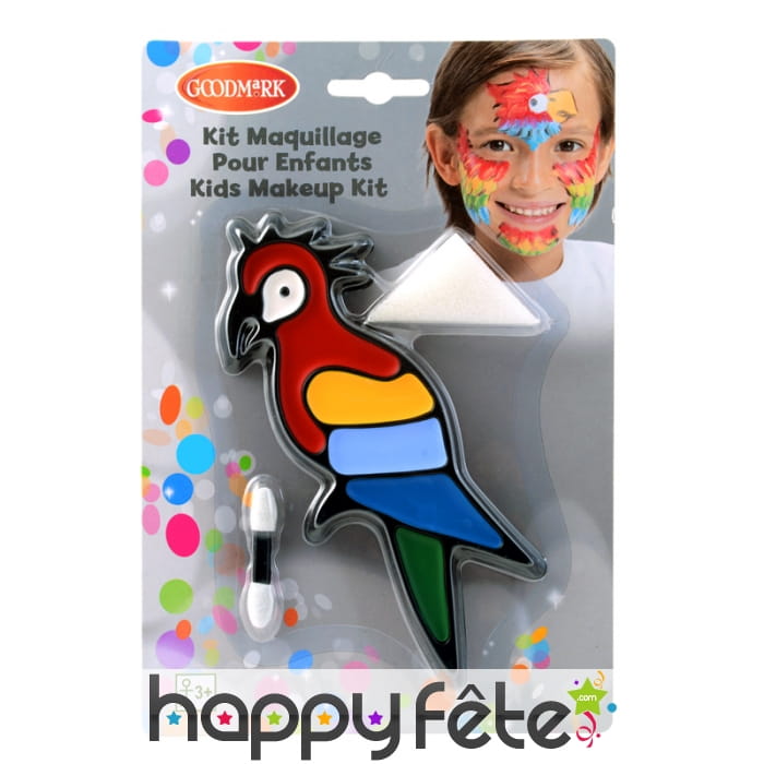 Maquillage perroquet pour enfant