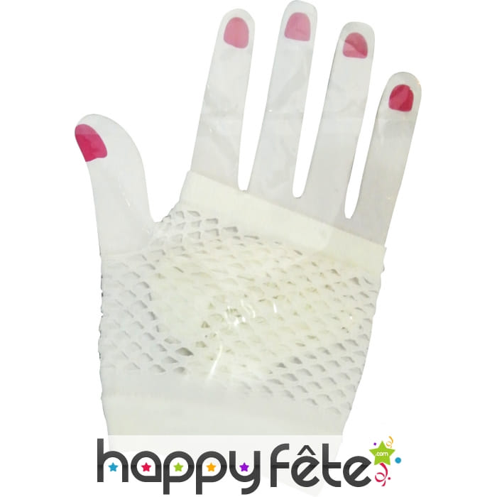 Mitaine résille blanche