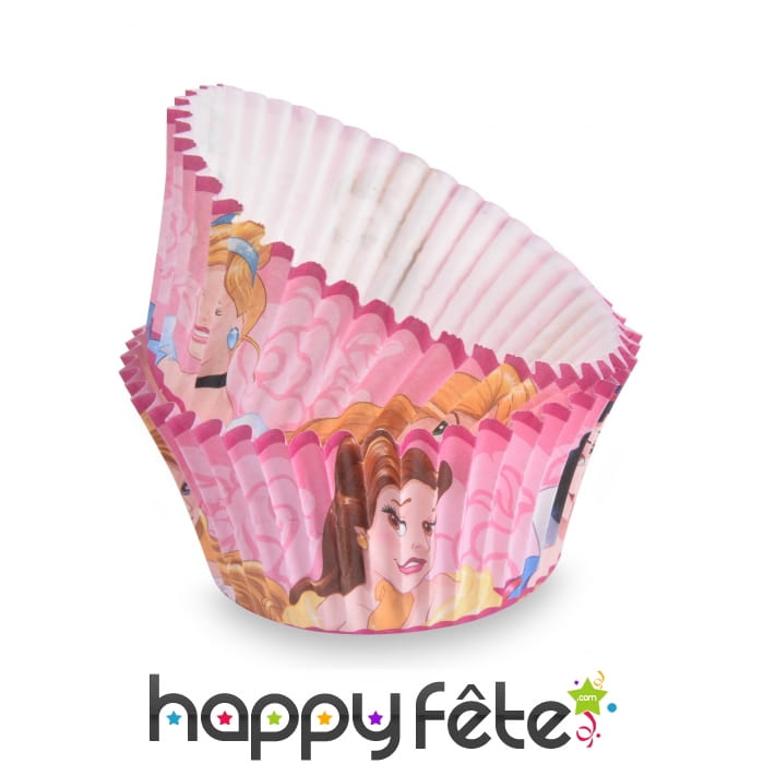 Moules roses cupcake Princesses Disney par 50, 7cm