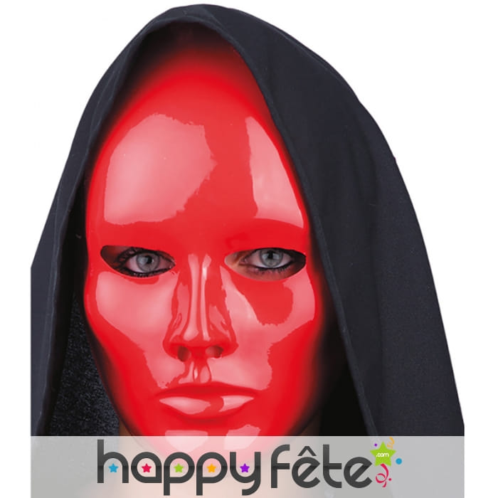 Masque rouge uni facial