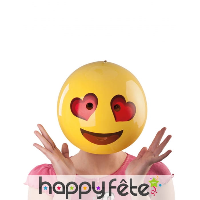 Masque smiley amoureux