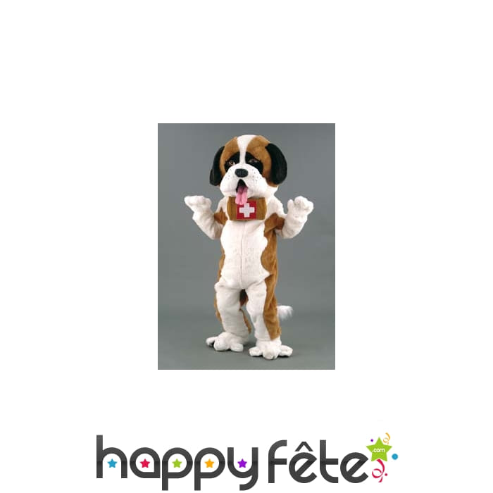 Mascotte saint bernard avec tonneau