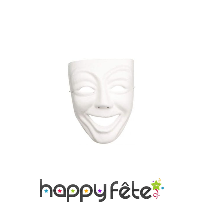 Masque souriant comedia del arte, à peindre