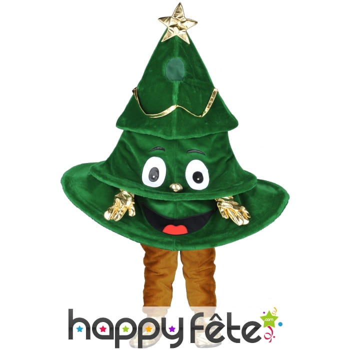 Mascotte sapin de noël vert