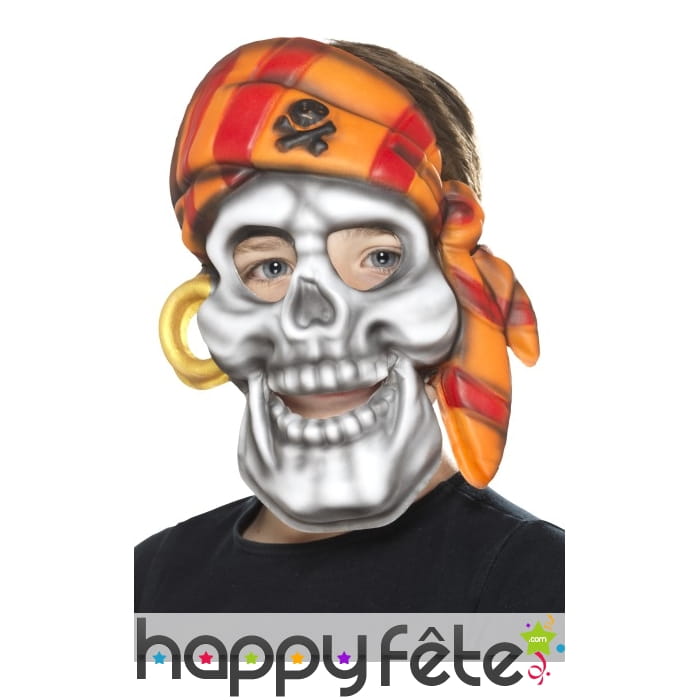 Masque tête de mort de pirate pour enfant
