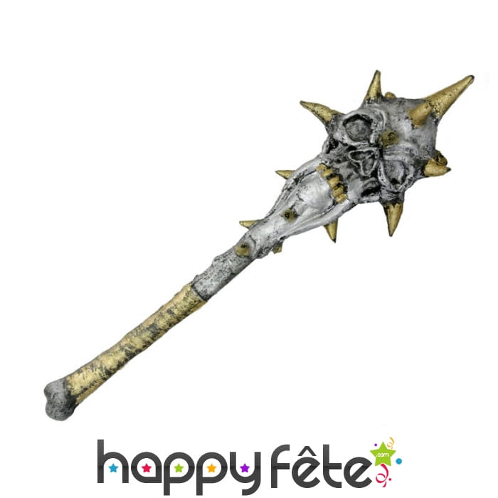 Massue tête de mort à pointes en latex