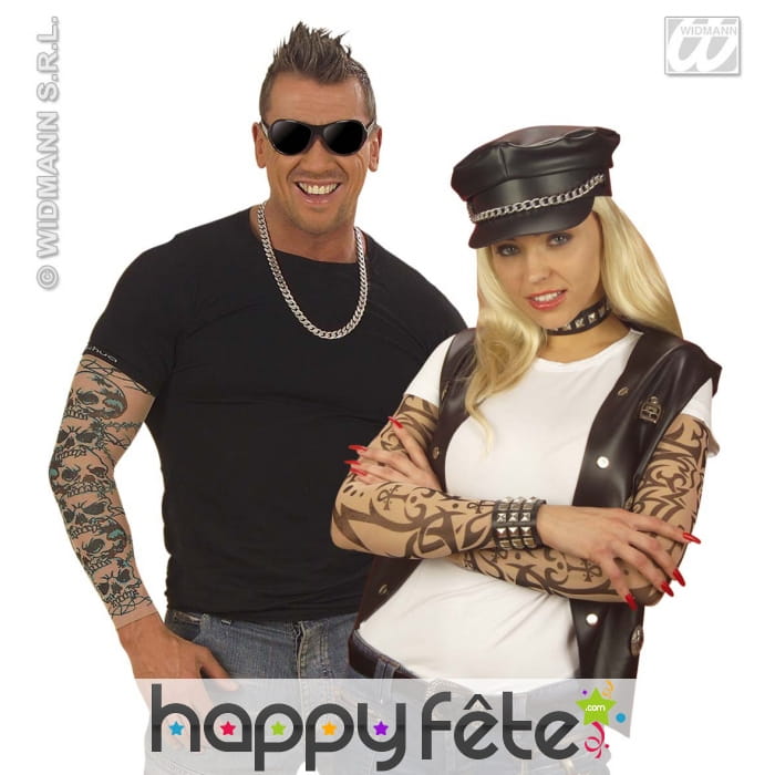 Manche tatouée pour homme et femme.