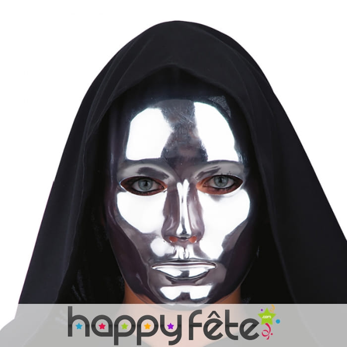 Masque uni argenté, facial