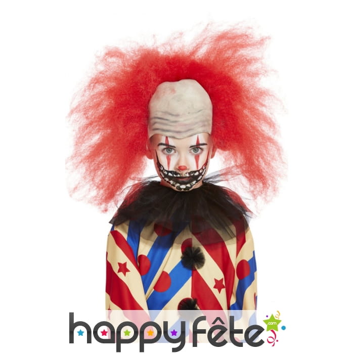Maquillage visage de clown effrayant pour enfant