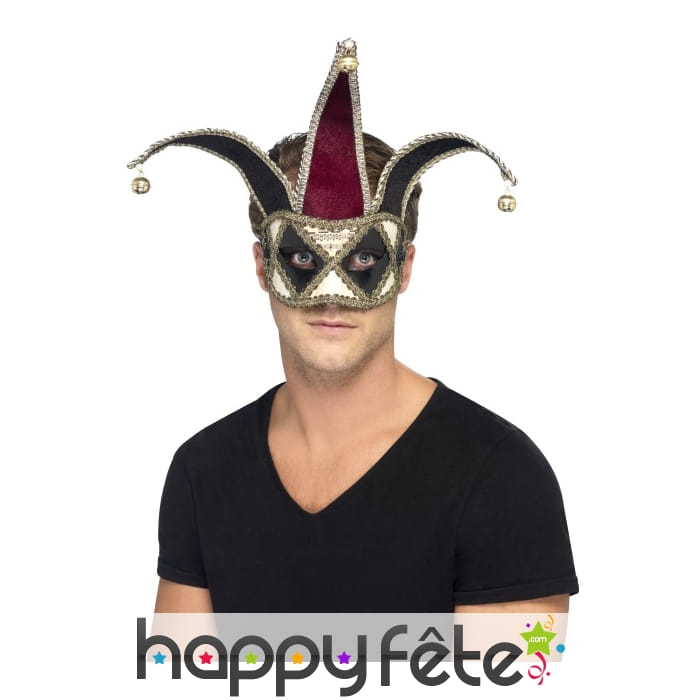 Masque vénitien d'Arlequin sinistre