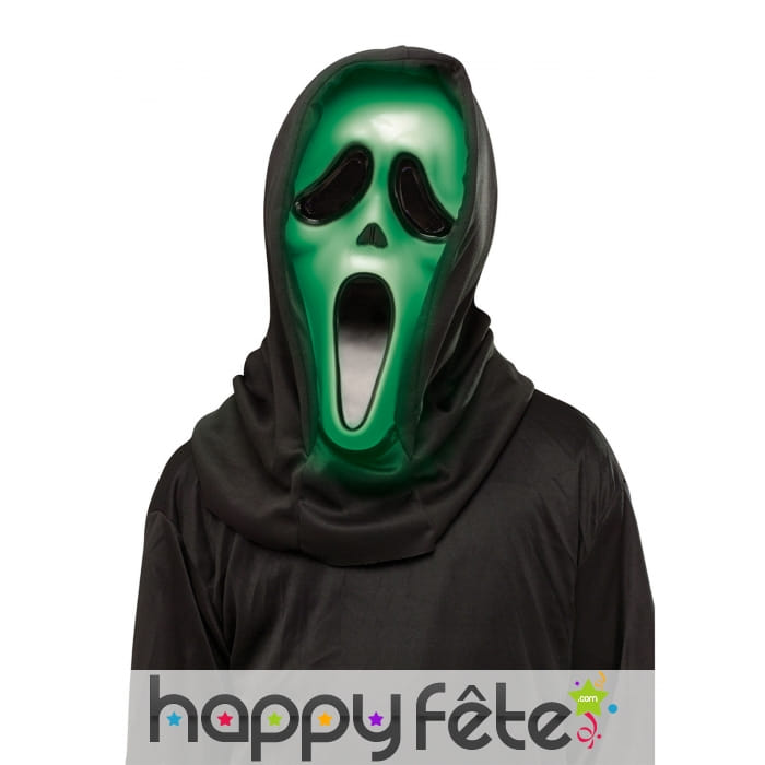 Masque vert lumineux de Scream pour adulte