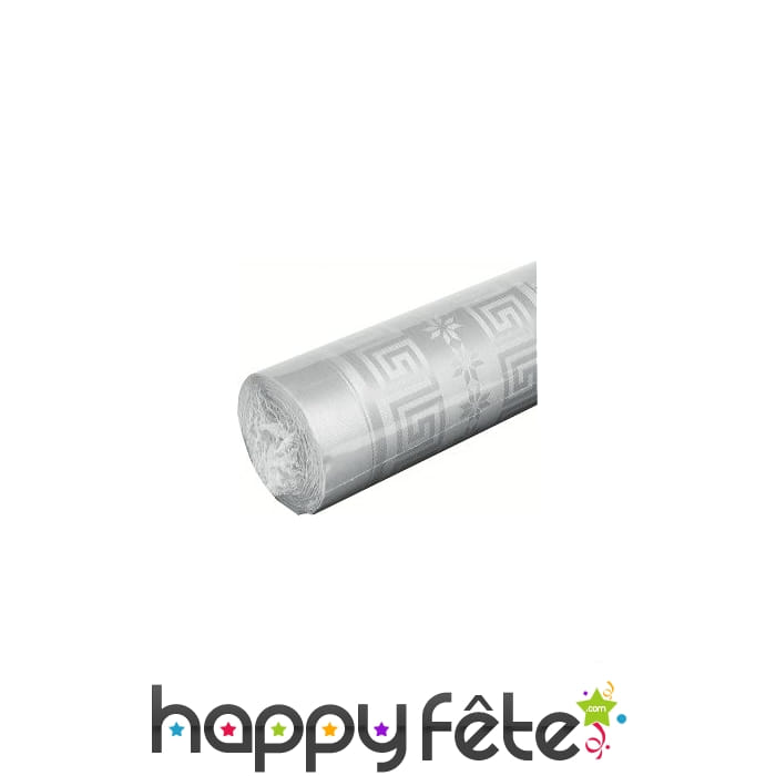 Nappe argent damassée 1.20m x 6 m