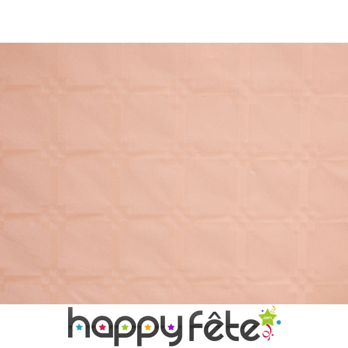 Nappe abricot pastel damassée 1.20m x 50m