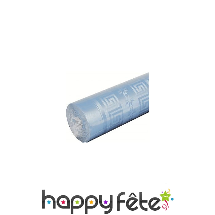 Nappe bleu ciel damassée 1.20m x 6 m