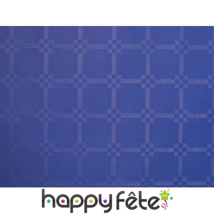 Nappe bleu marine vif damassée 1.20m x 50m