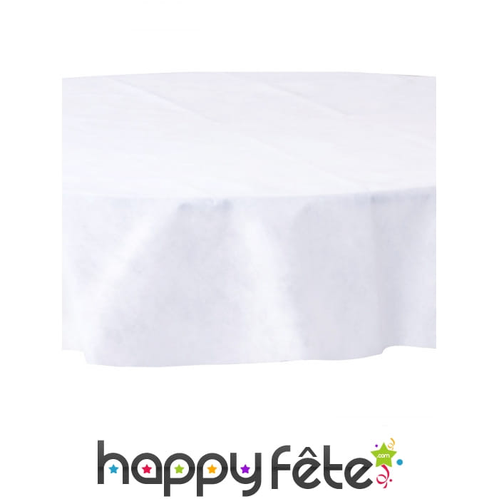 Nappe blanche ronde intissé de 240cm