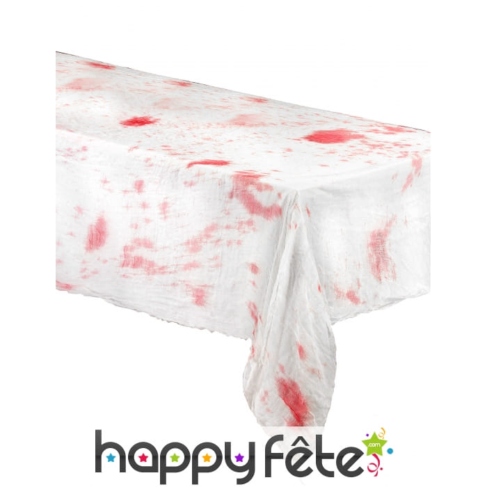 Nappe blanche tâchée de sang 200 x 150cm
