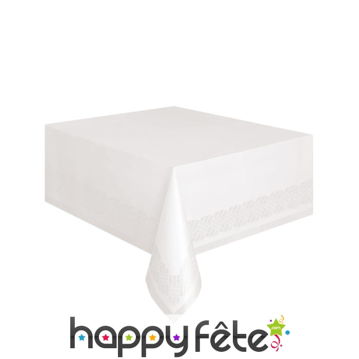 Nappe blanche unie doublée 137x 274cm