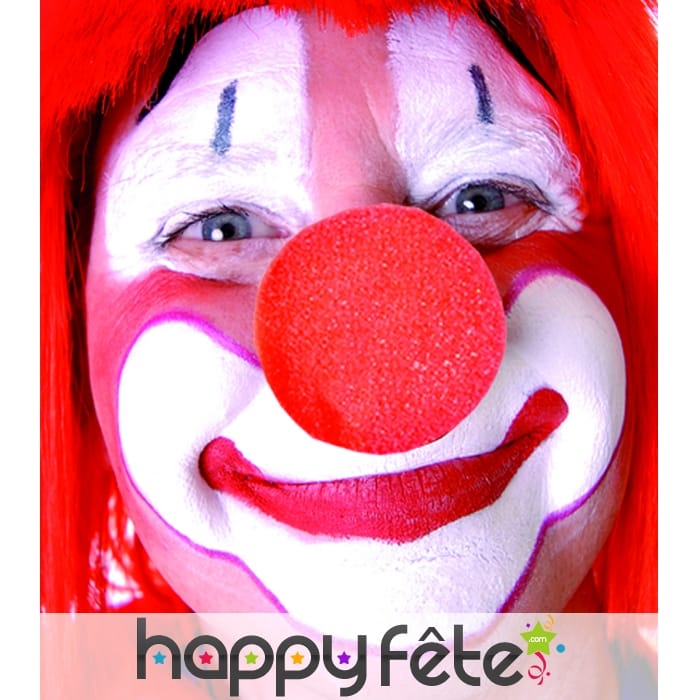 Nez de clown en mousse rouge